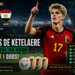 Belgia – Egypt VM 2026 (Målspill på Charles De Ketelaere)