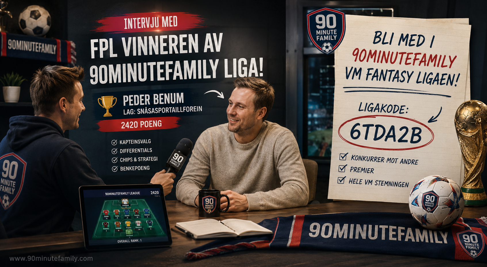 Intevjuer av vinneren av FPL sesongen 2025-2026 90minutefamily ligaen